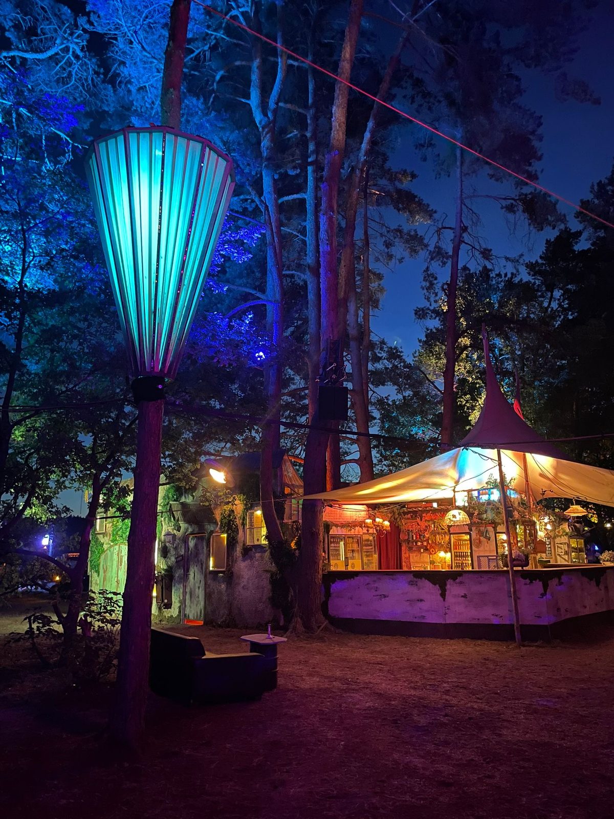 Floor lighting at the Nation of Gondwana festival